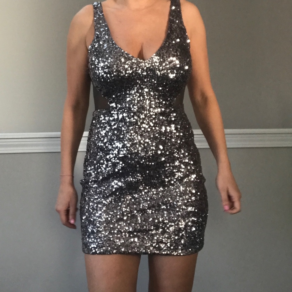 Bebe mini Sequin dress.